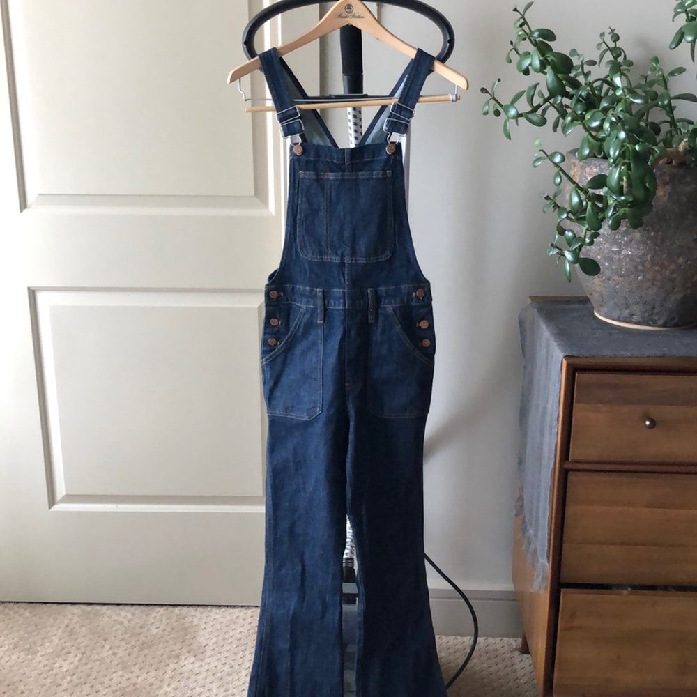 Madewell flea market flare overalls